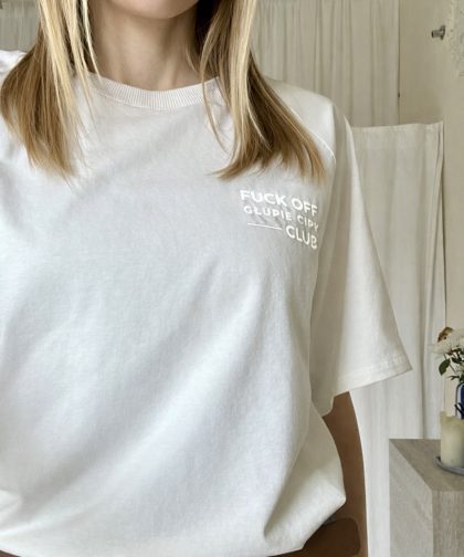 TISZERT F*CK OFF  BIAŁY NAPIS